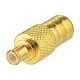 ATD BCA-55148 Gold Plated SMB Female to MCX Male Straight Plug Adapter GPS DAB RF LAN