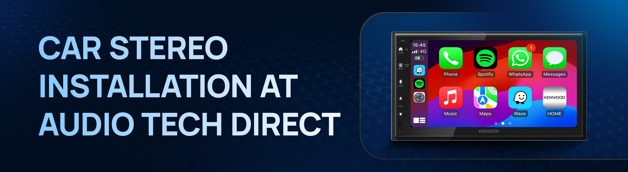 Car stereo installation at Audio Tech Direct