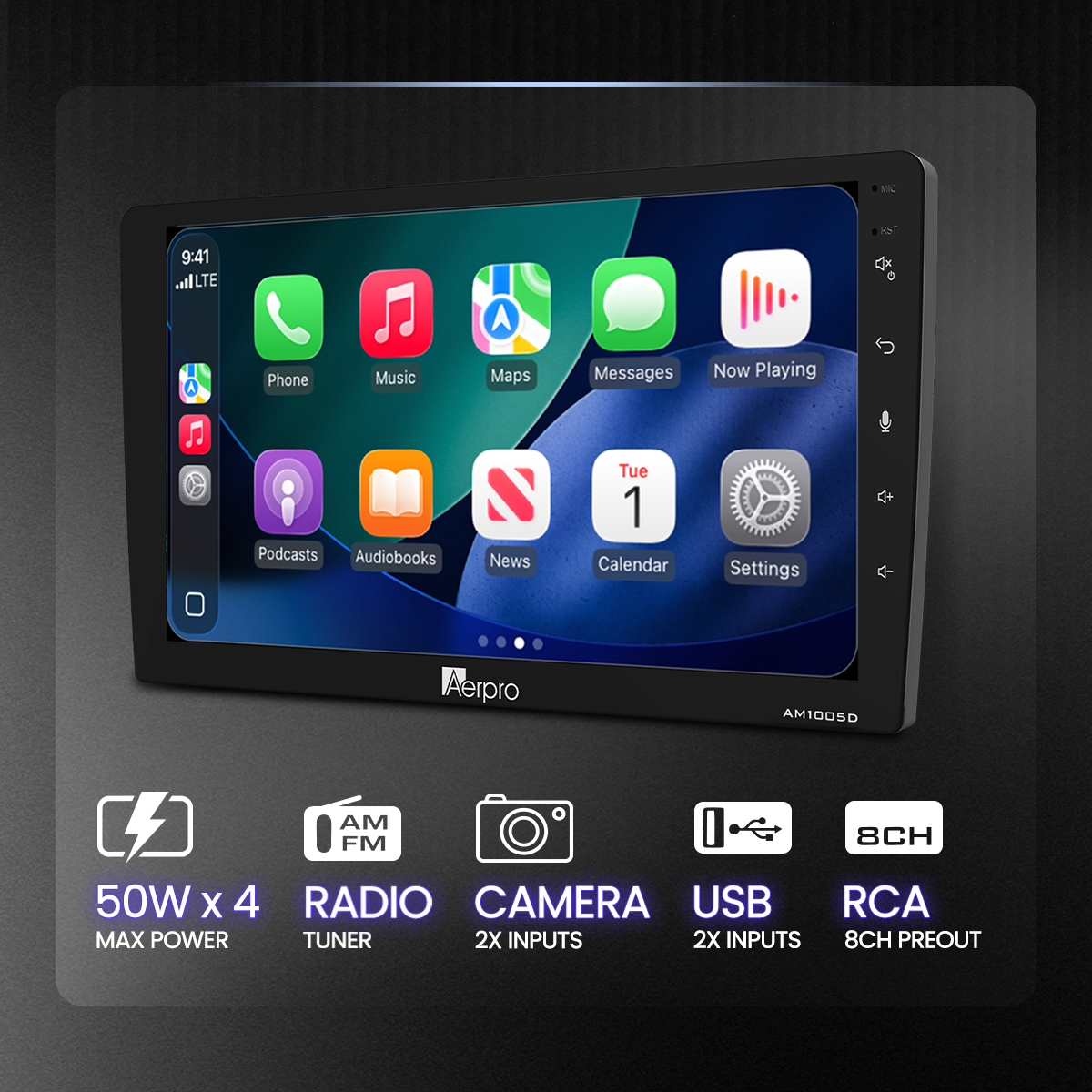 Aerpro AM105D 10-inch Touchscreen