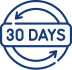 30-day return window icon