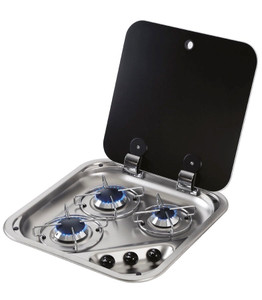 CAN 3 Burner Gas Hob With Glass Lid CAN 3 Burner Gas Hob With Glass Lid