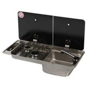 CAN 2 Burner Gas Hob & RH Sink Combo - With Mixer CAN 2 Burner Gas Hob & RH Sink Combo - With Mixer