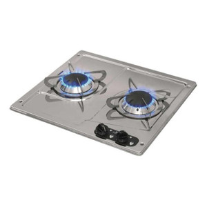 CAN 2 Burner Gas Hob Stainless Steel - Flush mounted CAN 2 Burner Gas Hob Stainless Steel - Flush mounted