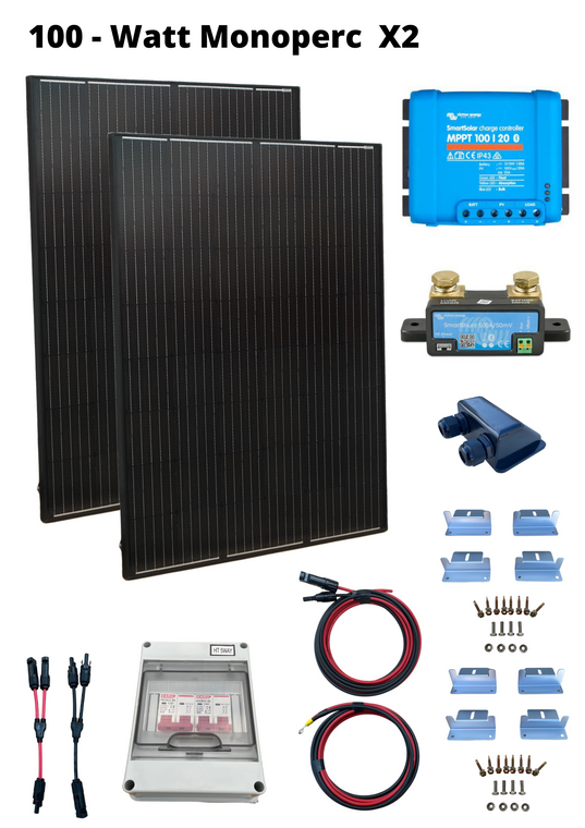 200 Watt Solar Kit, Victron (Full Black)-2 Panels