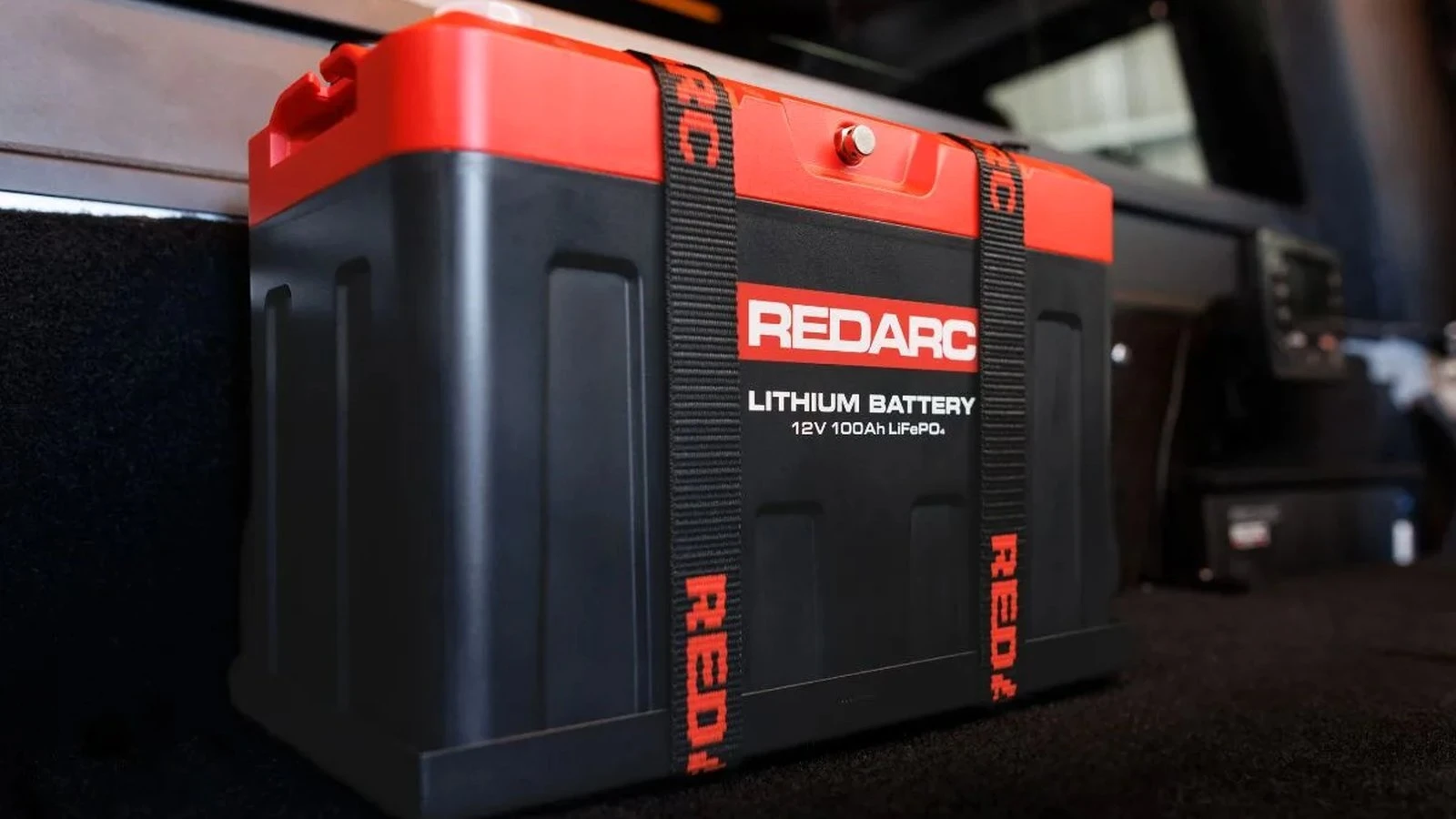 REDARC lithium battery and BCDC charging system installed in an RV