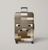 Minecraft Game Wood Face Luggage Cover