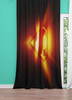 superman symbol red lighting effect window Curtain