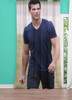 taylor lautner blue shirt window Curtain