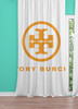 tory burch logo window Curtain