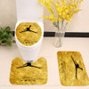 Michael Jordan Golden Gold Pattern Toilet cover set up