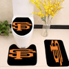 San Francisco Giants orange logo on black Toilet cover set up