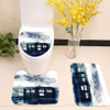 Tardis Doctor Who Police Box Smoke Quotes Toilet cover set up