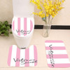 Victoria Secret stripes wht tall Toilet cover set up