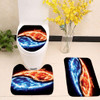 Yin Yang fire and ice Toilet cover set up