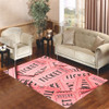 ticket wallpaper pink Living room carpet rugs