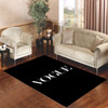 vogue logo black Living room carpet rugs