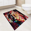 Wild And Free Quirky Tiger Illustration bath rugs