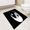 Yin Yang Black art bath rugs