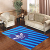 Turquoise blue white Adidas Living room carpet rugs