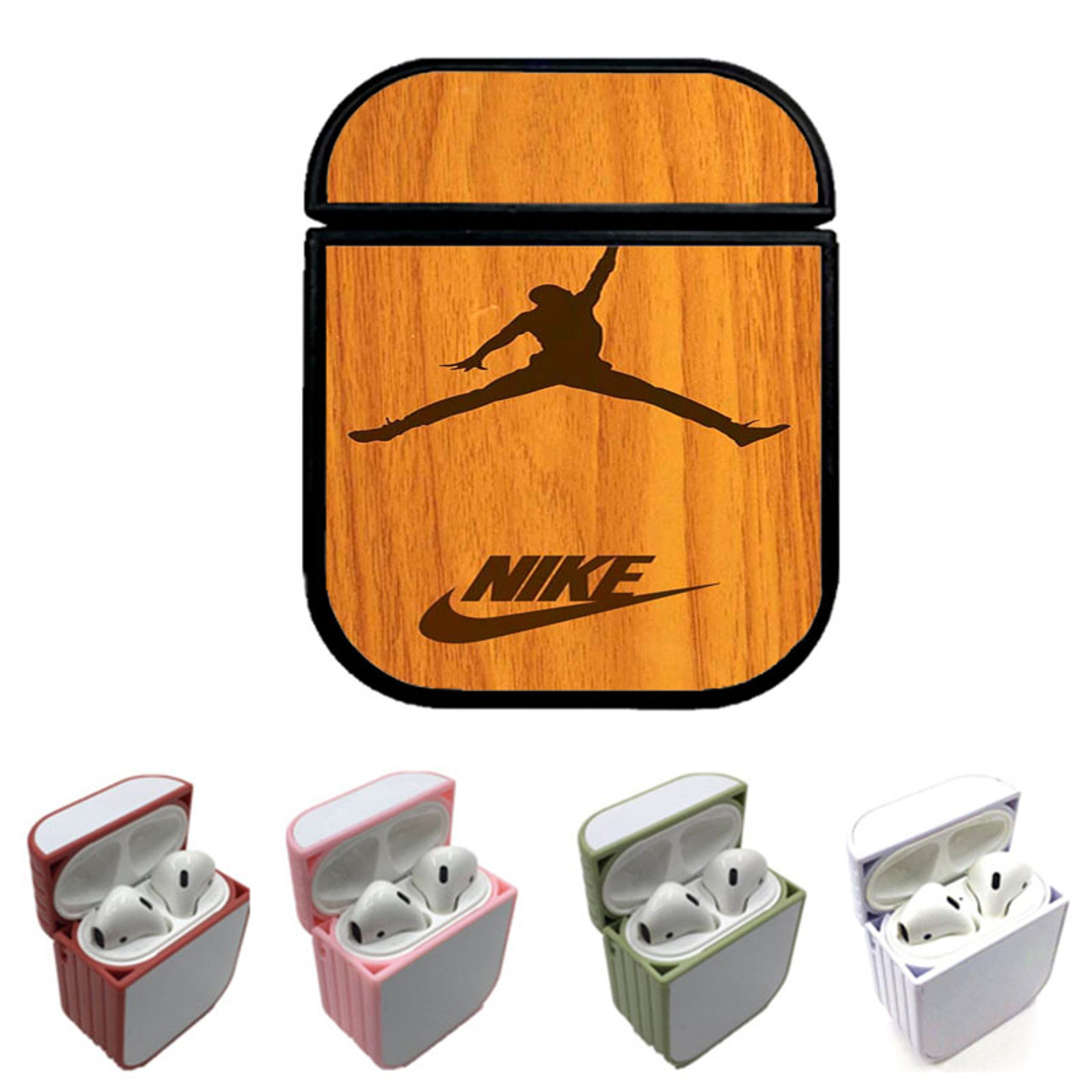 Nike Jordan Wood Custom airpods case - Coverszy