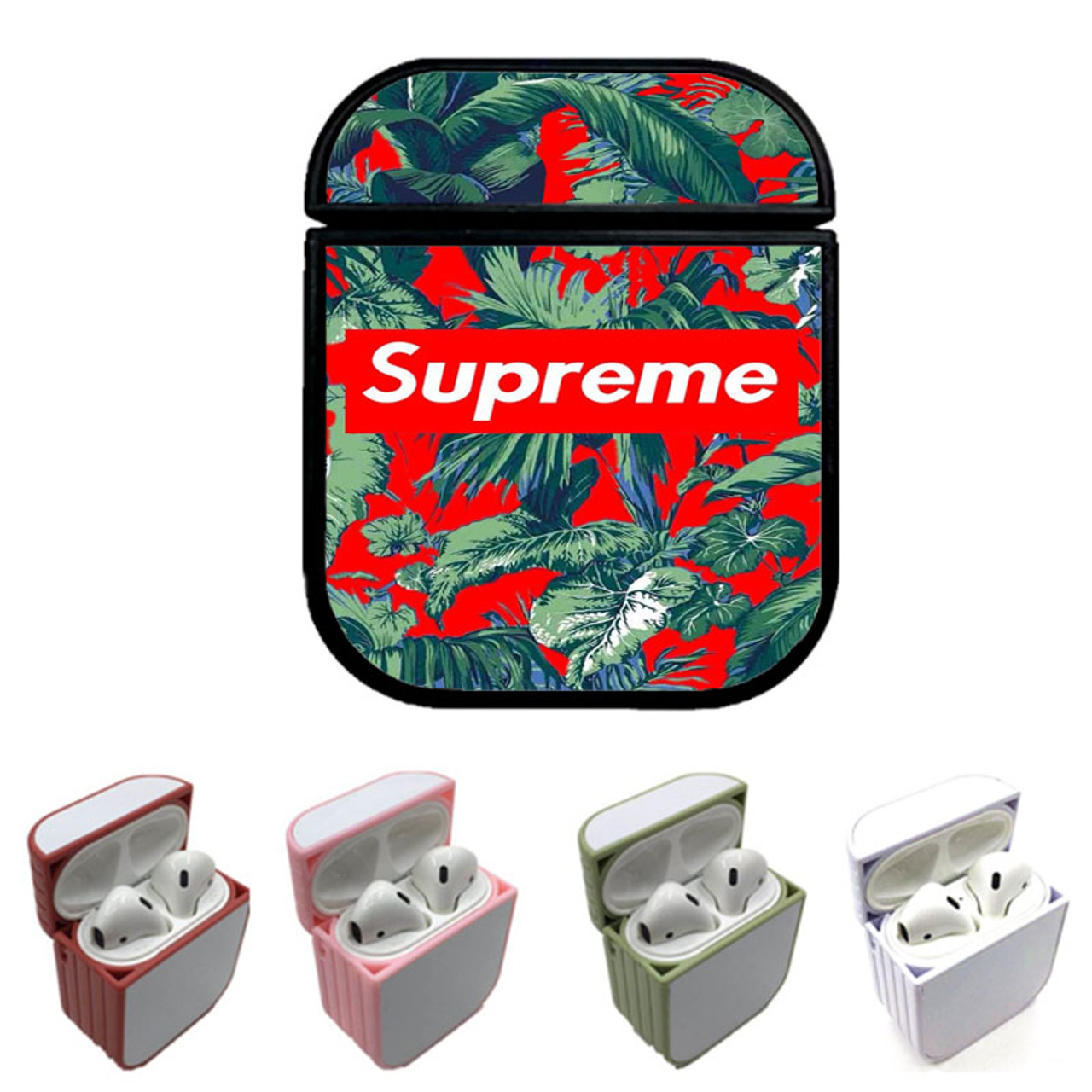 nike supreme tropical red Custom airpods case - Coverszy