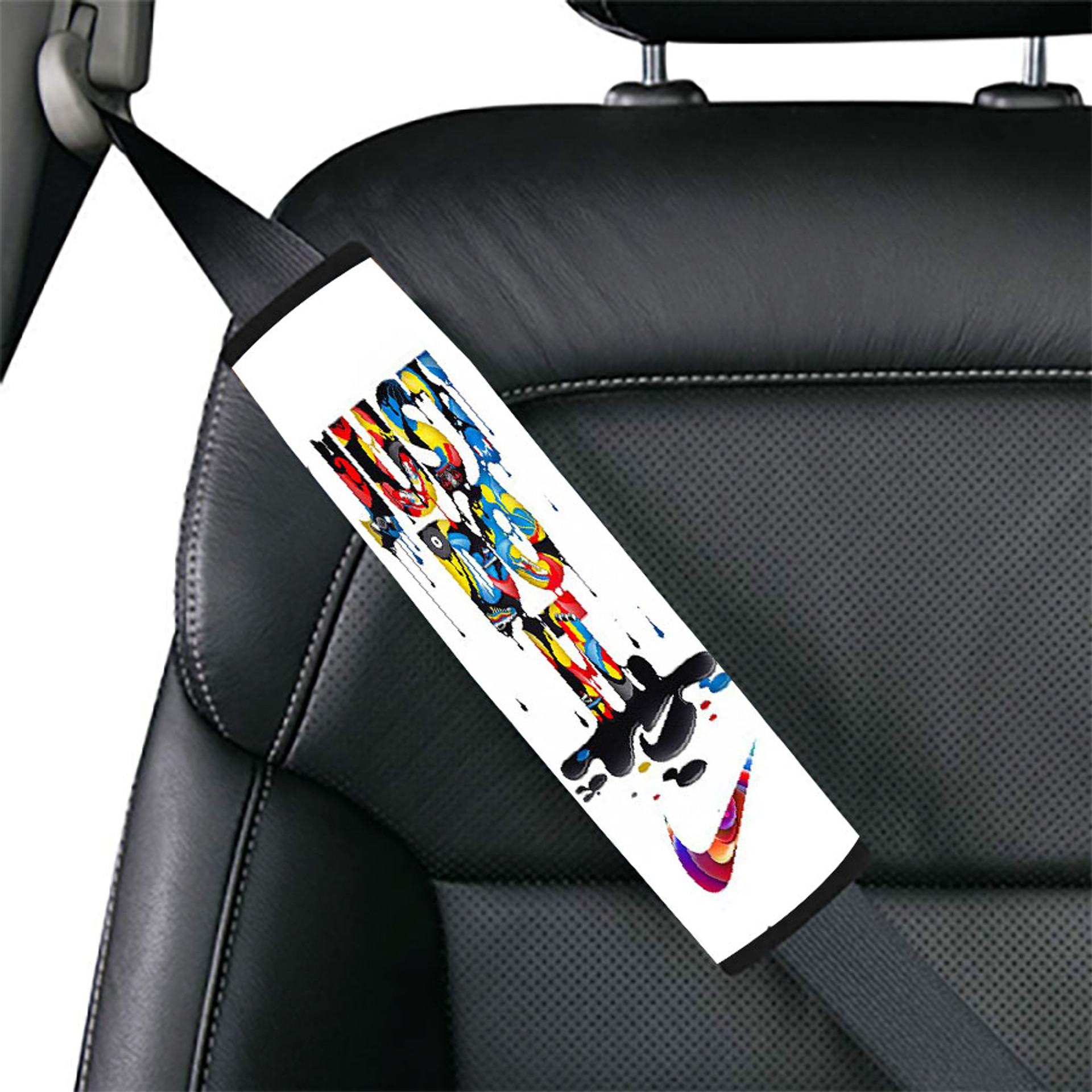 NIKE JUST DO IT TIP DROPPING MELT Car seat belt cover - Coverszy