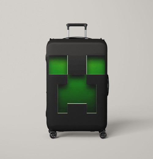 Black Creeper Face Minecraft Luggage Cover