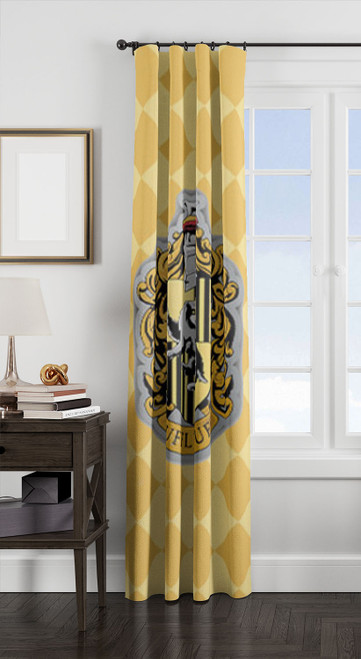 Hoghwart School Hufflepuff window Curtain