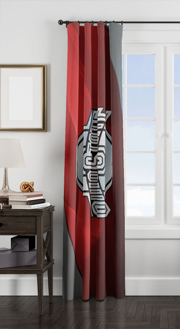 OHIO STATE RED window Curtain