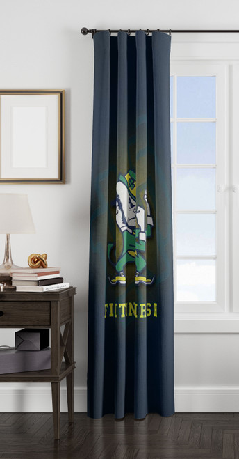 notre dame green figt window Curtain