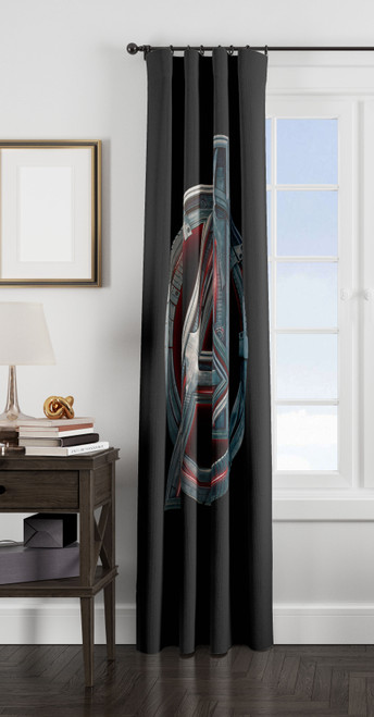 the avengers logo window Curtain