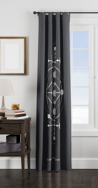 the moon and magic totem window Curtain