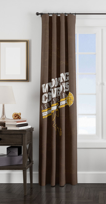 wyoming cowboys est 1886 window Curtain