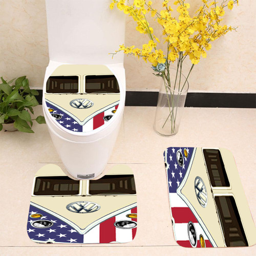 American VW Retro Bus Toilet cover set up