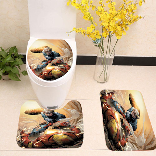 Iron Man v Captain America Civil War Toilet cover set up