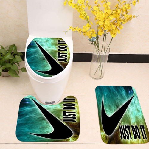 Just Do It Galaxy Nebula Toilet cover set up
