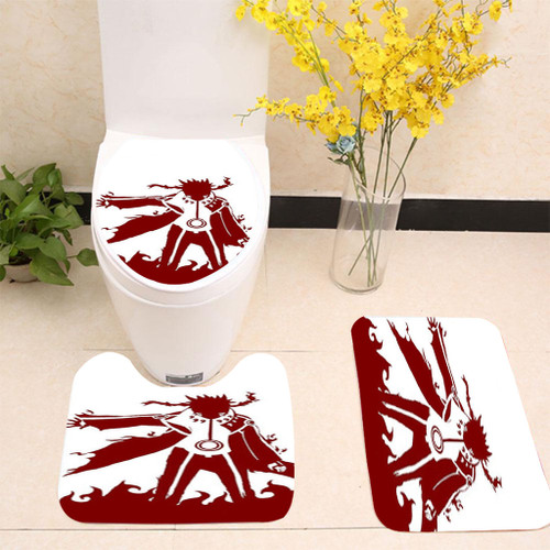 Naruto Nine Tails Mode Toilet cover set up