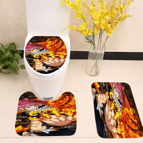 Natsu fairy tail 3 Toilet cover set up