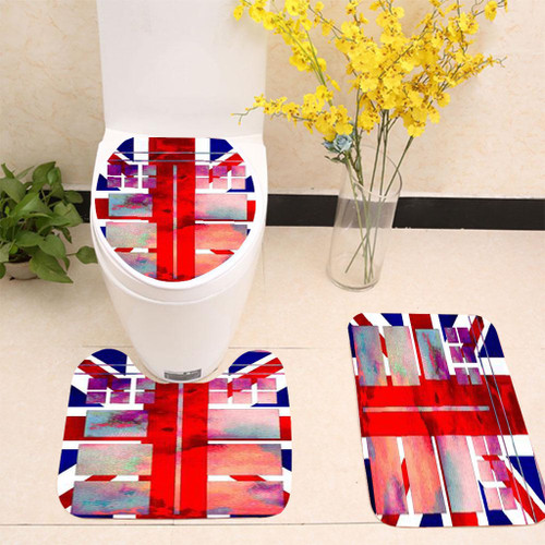 Tardis Flag England Sky Toilet cover set up