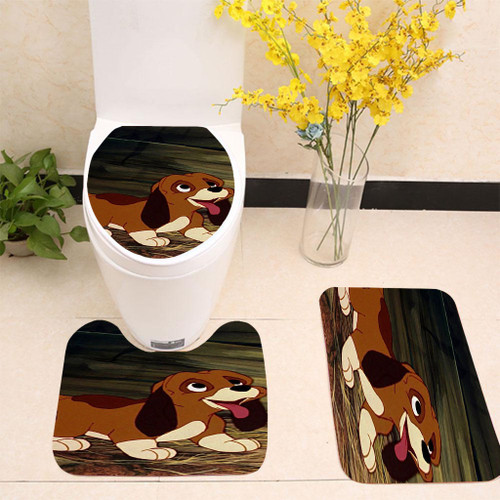 the fox and the hound Toilet cover set up