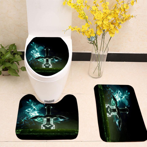 The Legend Of Zelda Skyward Sword Toilet cover set up