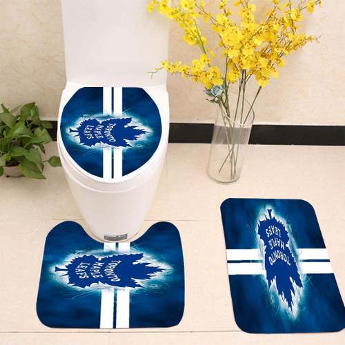 Toronto Maple Leafs Art Sports Toilet cover set up