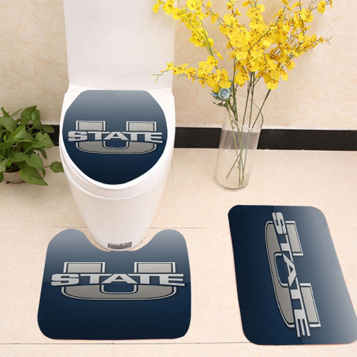 Utah State Aggies Logo Toilet cover set up