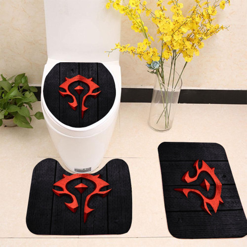 World of Warcraft Horde Sign Toilet cover set up