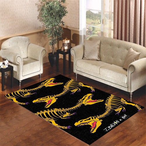 skull and skeleton Living room carpet rugs