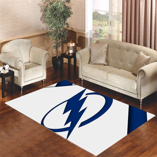 tampa bay lightning bolt Living room carpet rugs