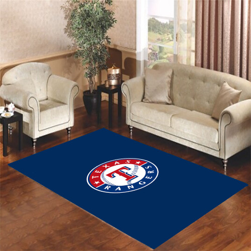 texas rangers logo team Living room carpet rugs