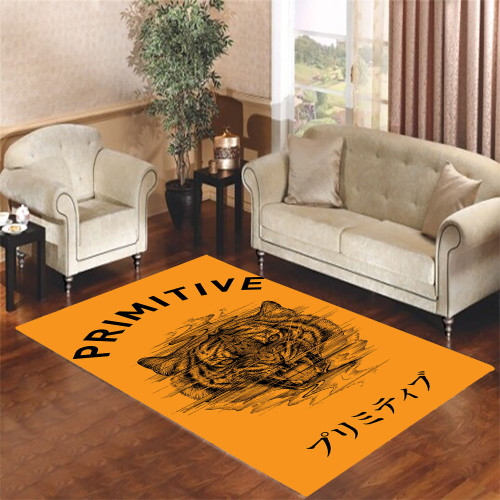 tiger orange primitive Living room carpet rugs
