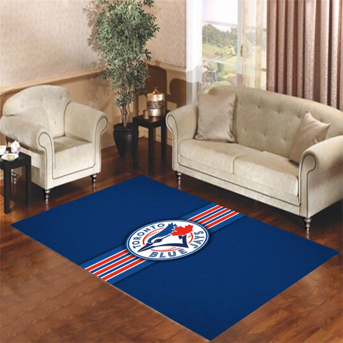 toronto blue jays logo stripe Living room carpet rugs