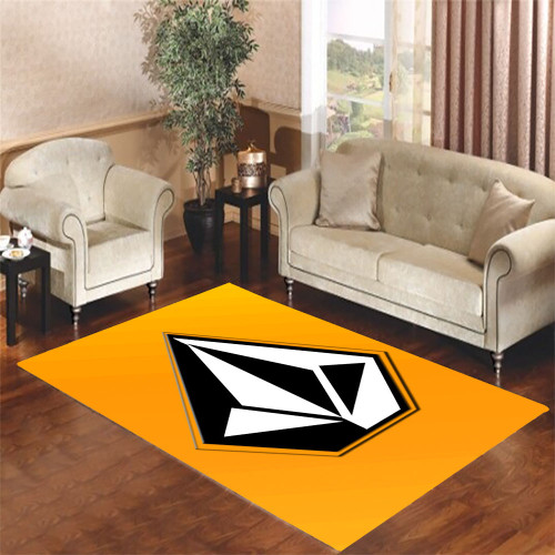volcom logo yellow Living room carpet rugs